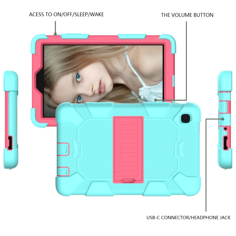 For Samsung Galaxy Tab A7 Lite T220 / T225 Two-Color Robot Shockproof Silicone + PC Protective Case with Holder