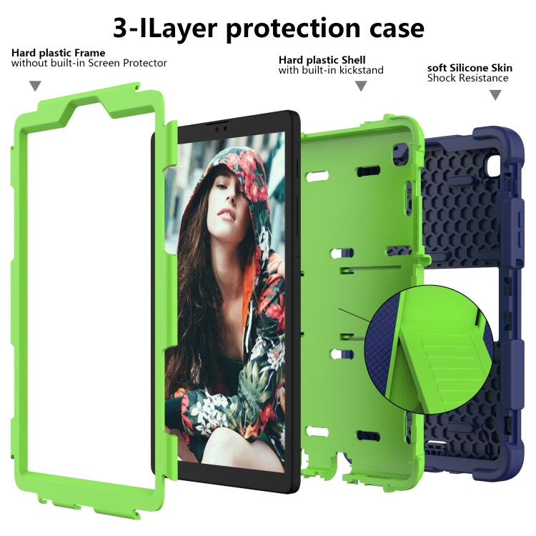 For Samsung Galaxy Tab A7 Lite T220 / T225 Two-Color Robot Shockproof Silicone + PC Protective Case with Holder