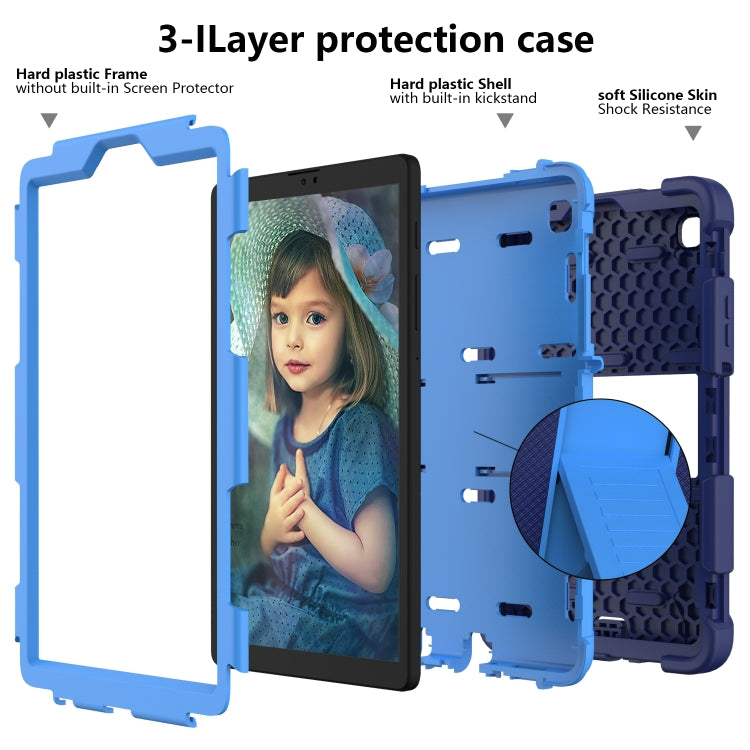 For Samsung Galaxy Tab A7 Lite T220 / T225 Two-Color Robot Shockproof Silicone + PC Protective Case with Holder