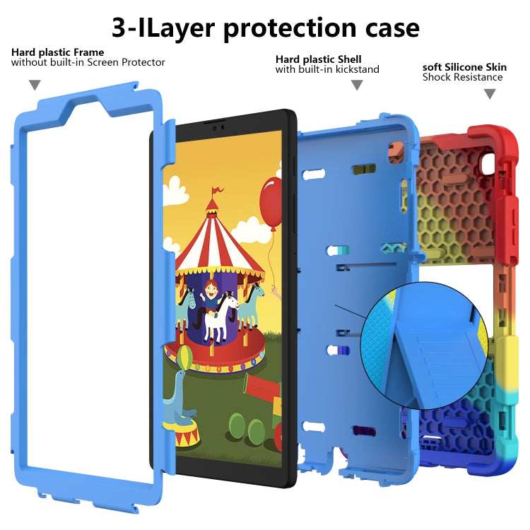 For Samsung Galaxy Tab A7 Lite T220 / T225 Two-Color Robot Shockproof Silicone + PC Protective Case with Holder