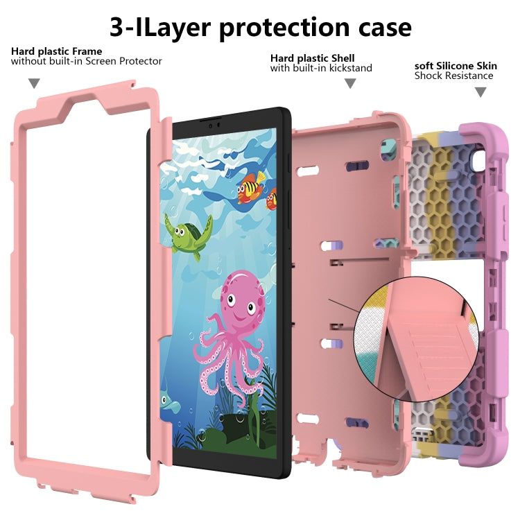 For Samsung Galaxy Tab A7 Lite T220 / T225 Two-Color Robot Shockproof Silicone + PC Protective Case with Holder