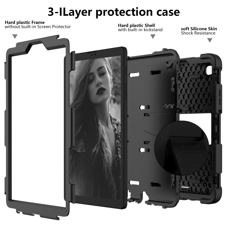 For Samsung Galaxy Tab A7 Lite T220 / T225 Two-Color Robot Shockproof Silicone + PC Protective Case with Holder