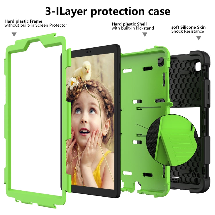 For Samsung Galaxy Tab A7 Lite T220 / T225 Two-Color Robot Shockproof Silicone + PC Protective Case with Holder