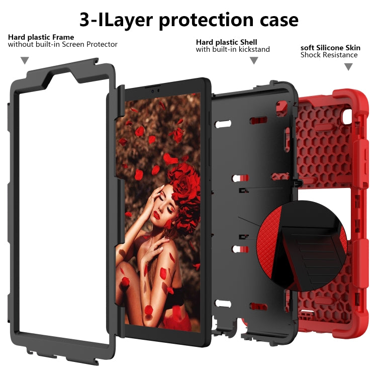 For Samsung Galaxy Tab A7 Lite T220 / T225 Two-Color Robot Shockproof Silicone + PC Protective Case with Holder