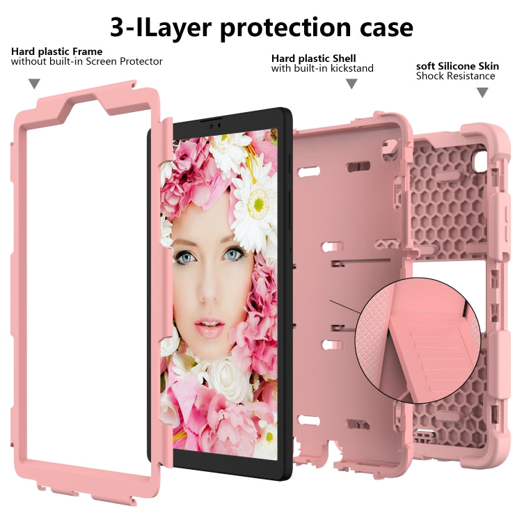 For Samsung Galaxy Tab A7 Lite T220 / T225 Two-Color Robot Shockproof Silicone + PC Protective Case with Holder