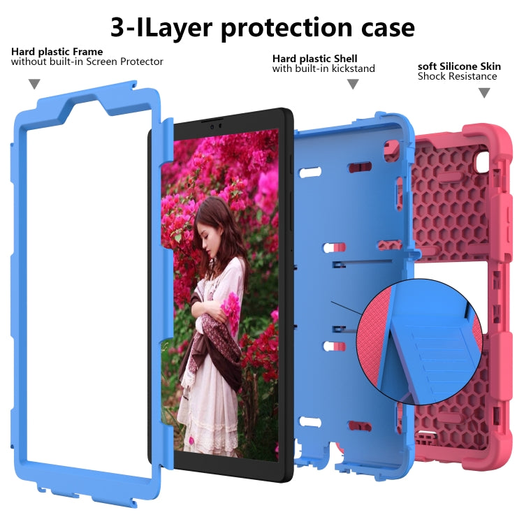 For Samsung Galaxy Tab A7 Lite T220 / T225 Two-Color Robot Shockproof Silicone + PC Protective Case with Holder