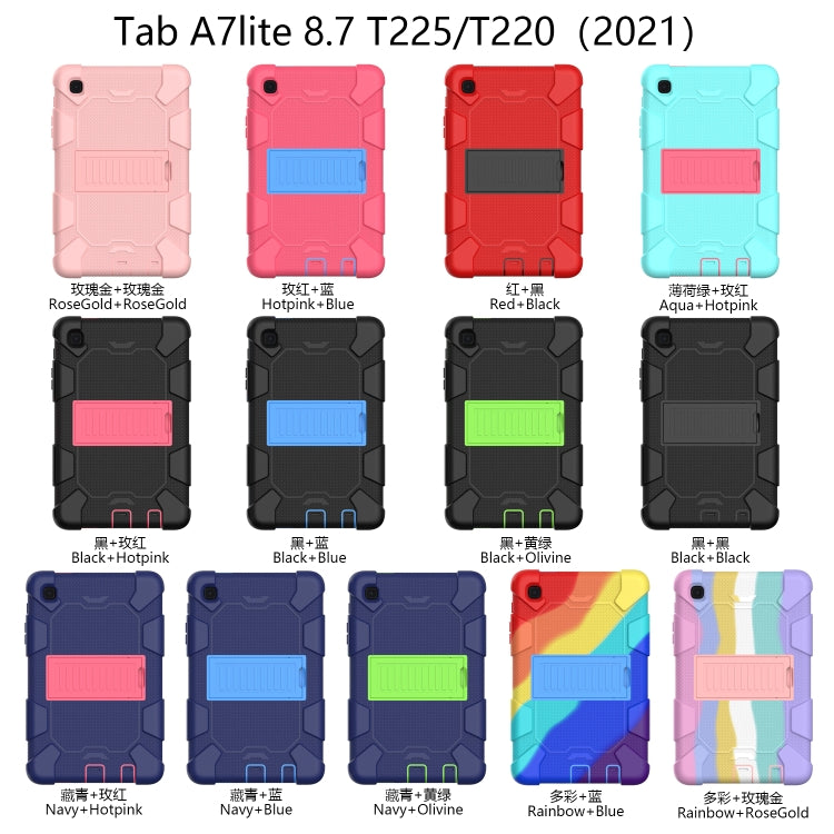 For Samsung Galaxy Tab A7 Lite T220 / T225 Two-Color Robot Shockproof Silicone + PC Protective Case with Holder