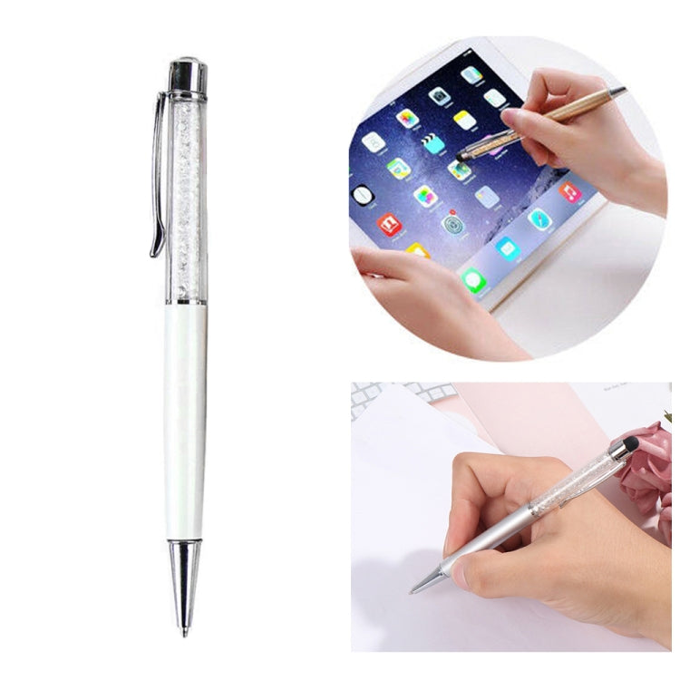 AT-22  2 in 1 Universal Flash Diamond Decoration Capacitance Pen Stylus Ballpoint Pen