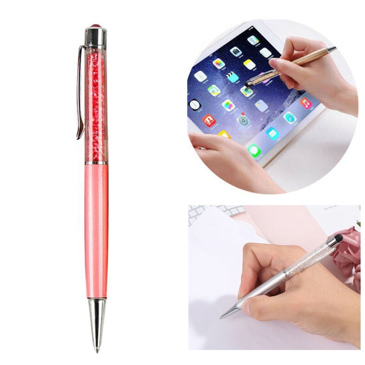 AT-22  2 in 1 Universal Flash Diamond Decoration Capacitance Pen Stylus Ballpoint Pen