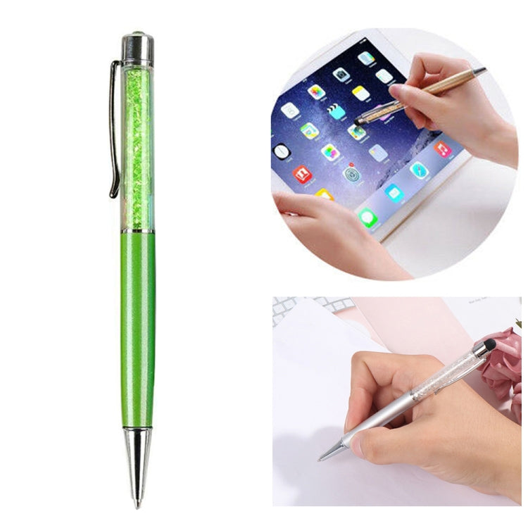 AT-22  2 in 1 Universal Flash Diamond Decoration Capacitance Pen Stylus Ballpoint Pen