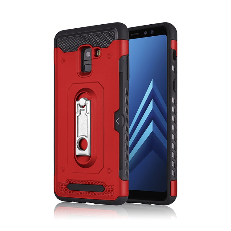 Shockproof PC + TPU Case for Galaxy A8+ 2018, with Holder