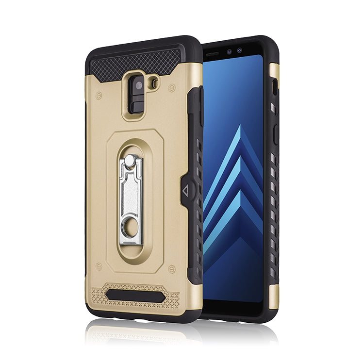 Shockproof PC + TPU Case for Galaxy A8+ 2018, with Holder