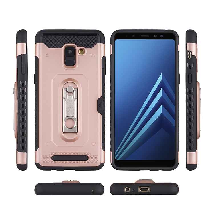 Shockproof PC + TPU Case for Galaxy A8+ 2018, with Holder