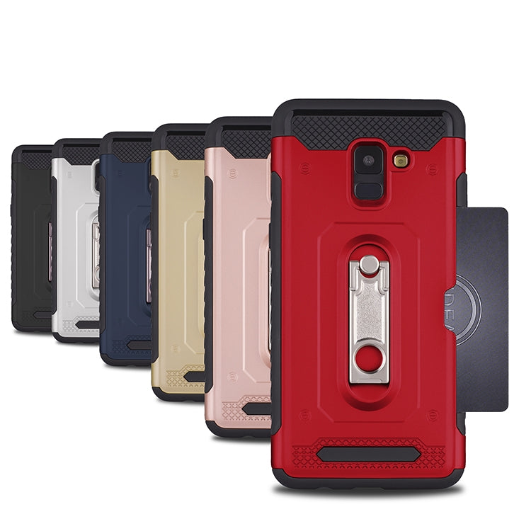 Shockproof PC + TPU Case for Galaxy A8+ 2018, with Holder