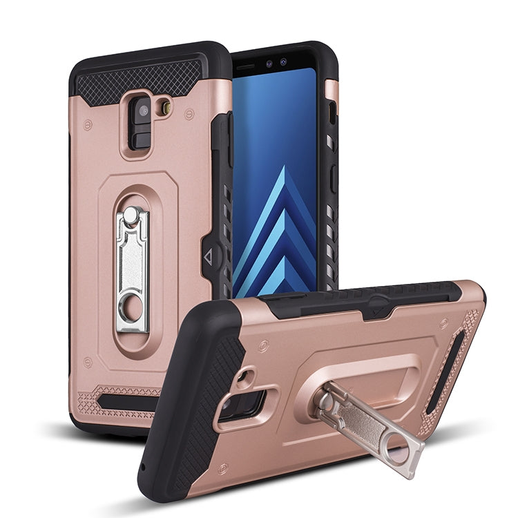 Shockproof PC + TPU Case for Galaxy A8+ 2018, with Holder
