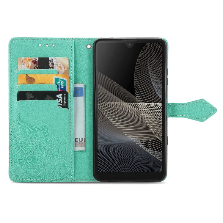 For Sony Xperia Ace II Mandala Flower Embossed Horizontal Flip Leather Case with Bracket / Card Slot / Wallet / Lanyard