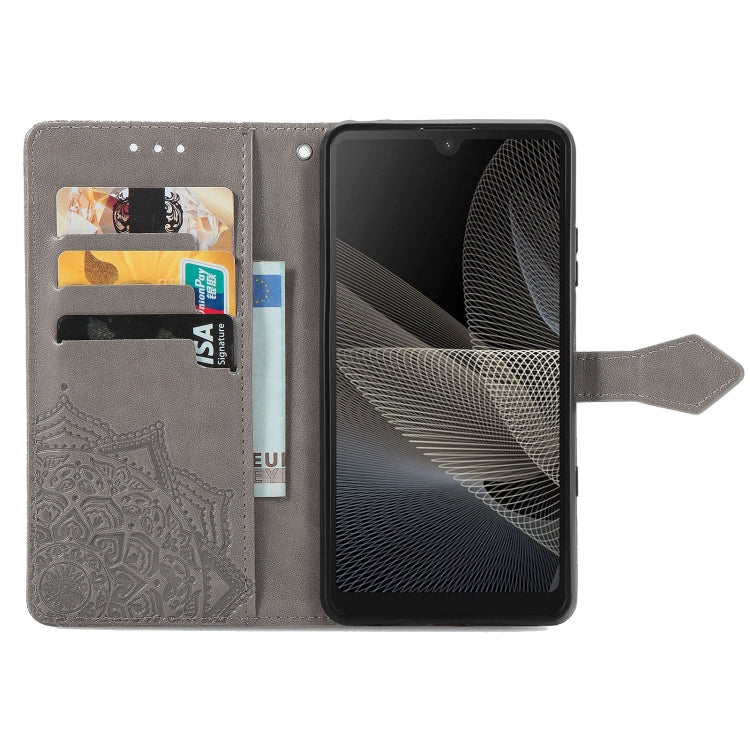 For Sony Xperia Ace II Mandala Flower Embossed Horizontal Flip Leather Case with Bracket / Card Slot / Wallet / Lanyard