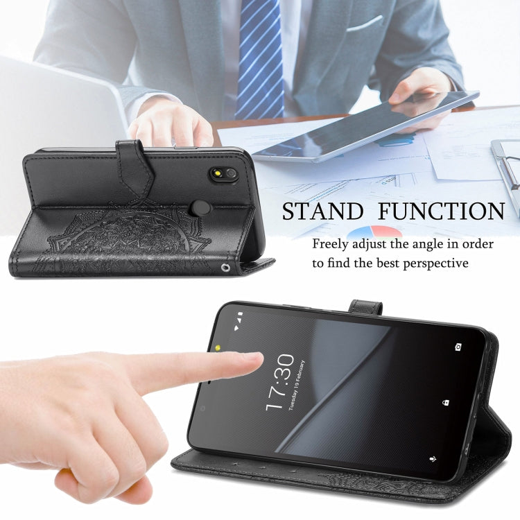 For TECNO Pop 3 Mandala Flower Embossed Horizontal Flip Leather Case with Bracket / Card Slot / Wallet / Lanyard