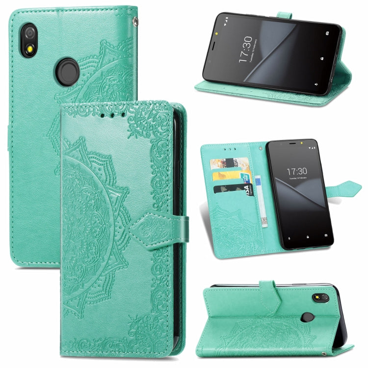 For TECNO Pop 3 Mandala Flower Embossed Horizontal Flip Leather Case with Bracket / Card Slot / Wallet / Lanyard