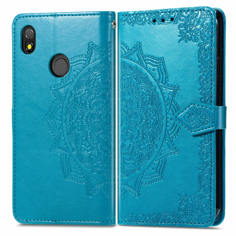 For TECNO Pop 3 Mandala Flower Embossed Horizontal Flip Leather Case with Bracket / Card Slot / Wallet / Lanyard
