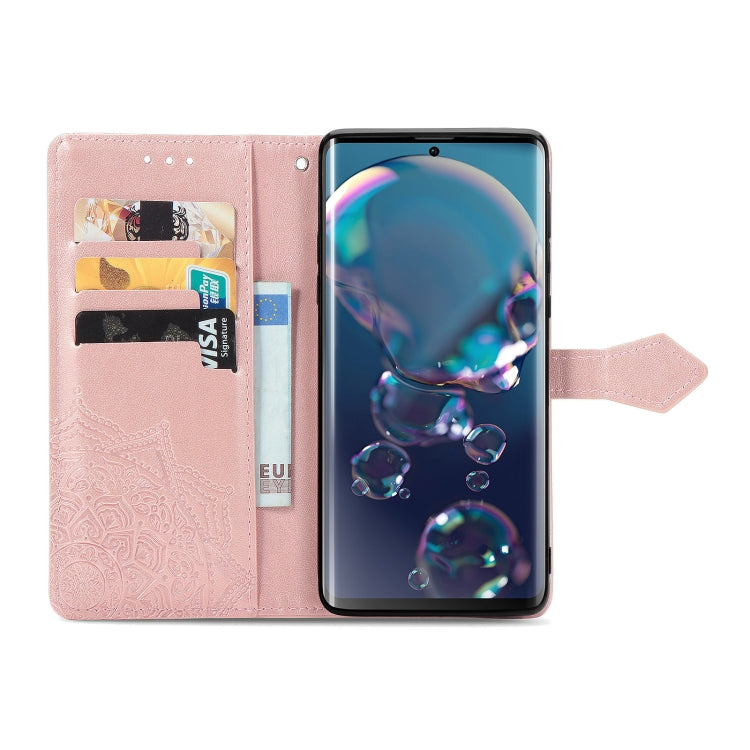 For Sharp R6 Mandala Flower Embossed Horizontal Flip Leather Case with Bracket / Card Slot / Wallet / Lanyard