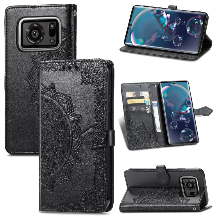 For Sharp R6 Mandala Flower Embossed Horizontal Flip Leather Case with Bracket / Card Slot / Wallet / Lanyard