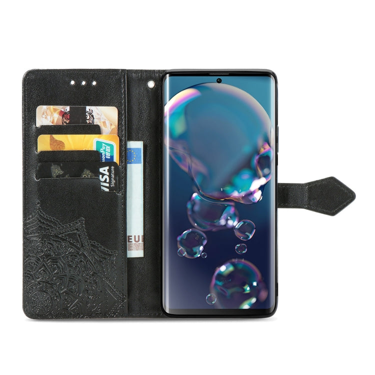 For Sharp R6 Mandala Flower Embossed Horizontal Flip Leather Case with Bracket / Card Slot / Wallet / Lanyard