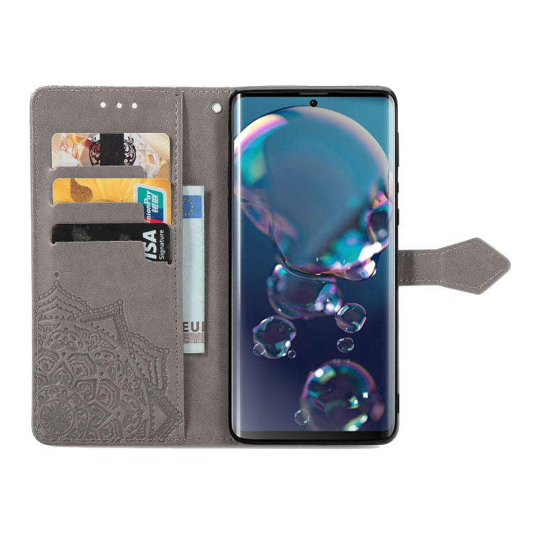 For Sharp R6 Mandala Flower Embossed Horizontal Flip Leather Case with Bracket / Card Slot / Wallet / Lanyard