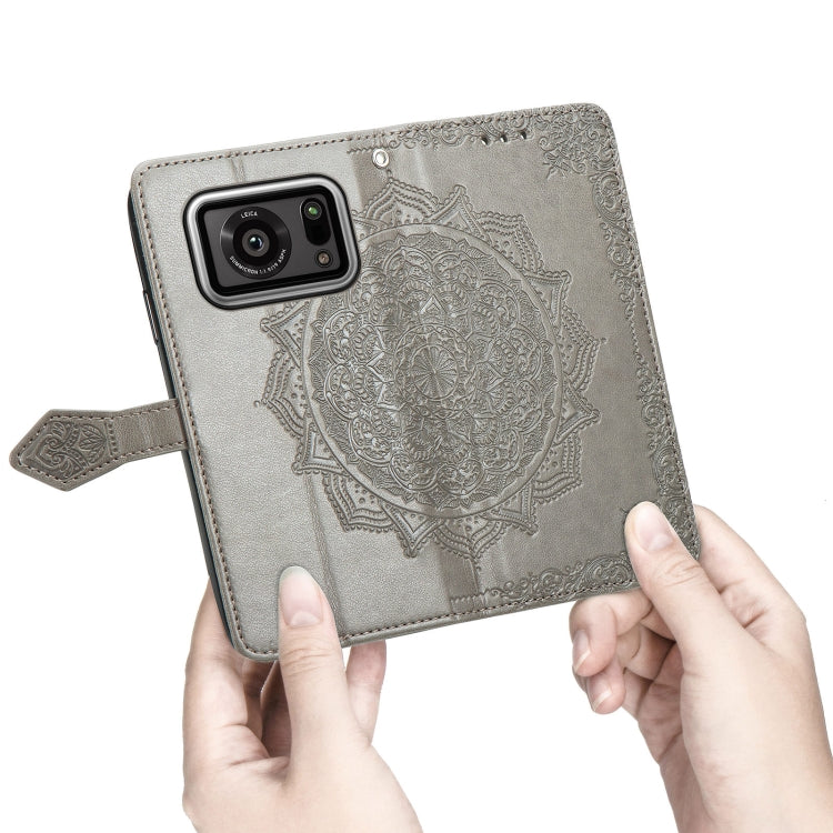 For Sharp R6 Mandala Flower Embossed Horizontal Flip Leather Case with Bracket / Card Slot / Wallet / Lanyard