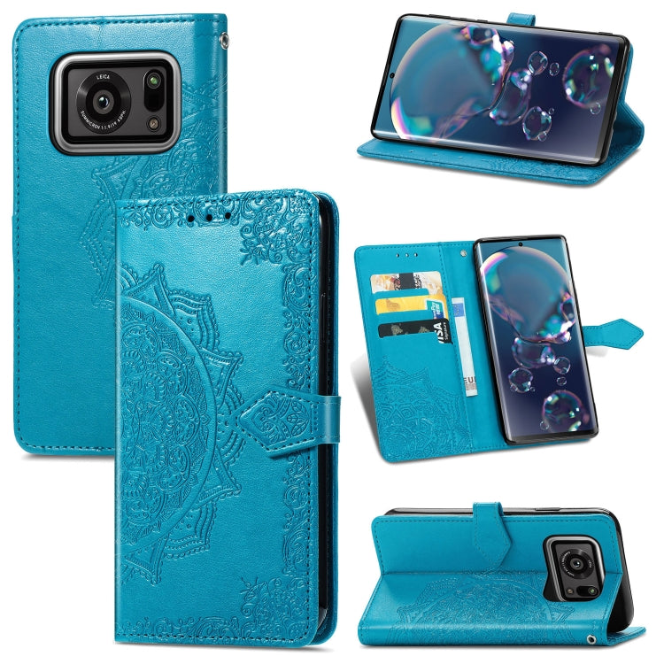 For Sharp R6 Mandala Flower Embossed Horizontal Flip Leather Case with Bracket / Card Slot / Wallet / Lanyard