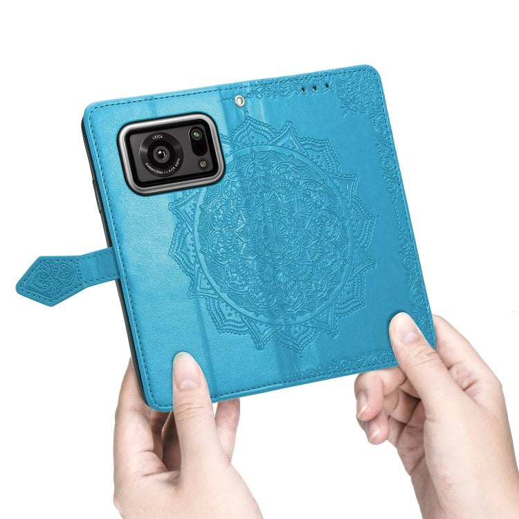 For Sharp R6 Mandala Flower Embossed Horizontal Flip Leather Case with Bracket / Card Slot / Wallet / Lanyard