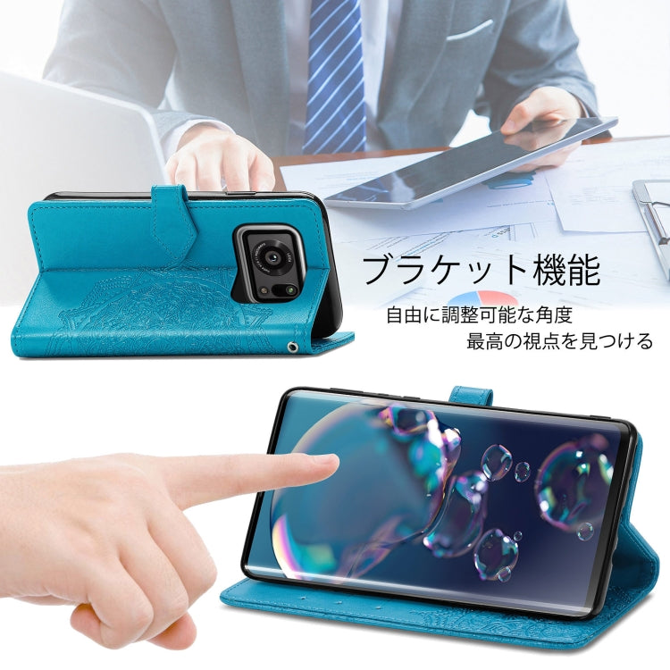 For Sharp R6 Mandala Flower Embossed Horizontal Flip Leather Case with Bracket / Card Slot / Wallet / Lanyard