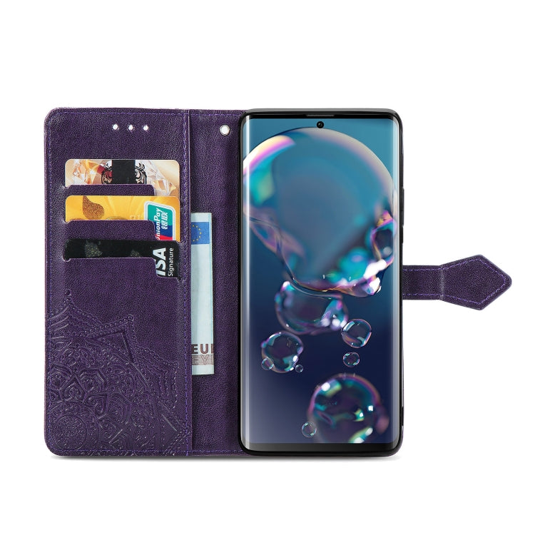 For Sharp R6 Mandala Flower Embossed Horizontal Flip Leather Case with Bracket / Card Slot / Wallet / Lanyard