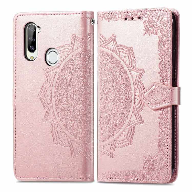 For ZTE Libero 5G Mandala Flower Embossed Horizontal Flip Leather Case with Bracket / Card Slot / Wallet / Lanyard