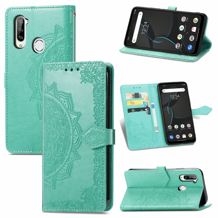 For ZTE Libero 5G Mandala Flower Embossed Horizontal Flip Leather Case with Bracket / Card Slot / Wallet / Lanyard