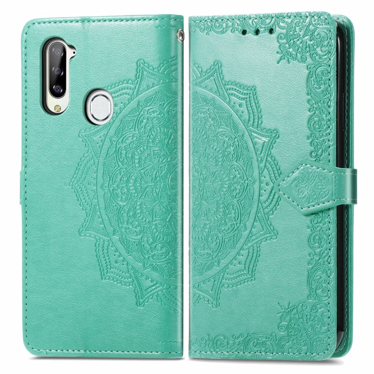 For ZTE Libero 5G Mandala Flower Embossed Horizontal Flip Leather Case with Bracket / Card Slot / Wallet / Lanyard