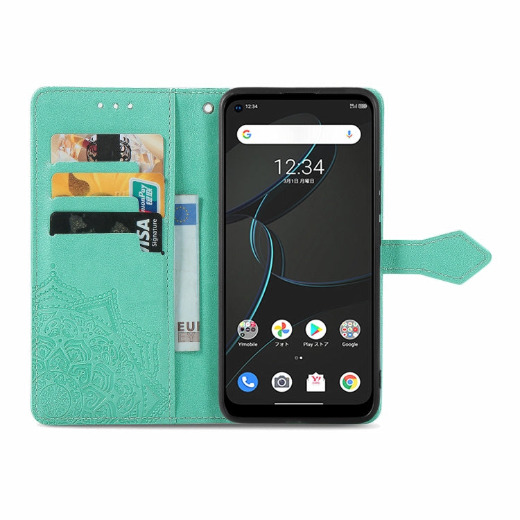 For ZTE Libero 5G Mandala Flower Embossed Horizontal Flip Leather Case with Bracket / Card Slot / Wallet / Lanyard