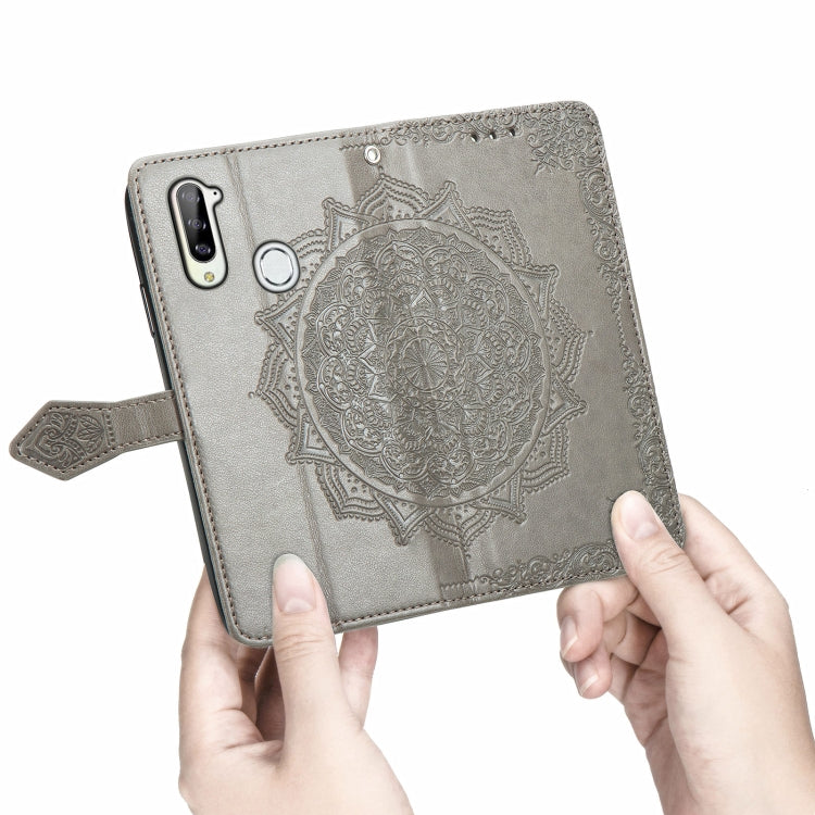 For ZTE Libero 5G Mandala Flower Embossed Horizontal Flip Leather Case with Bracket / Card Slot / Wallet / Lanyard