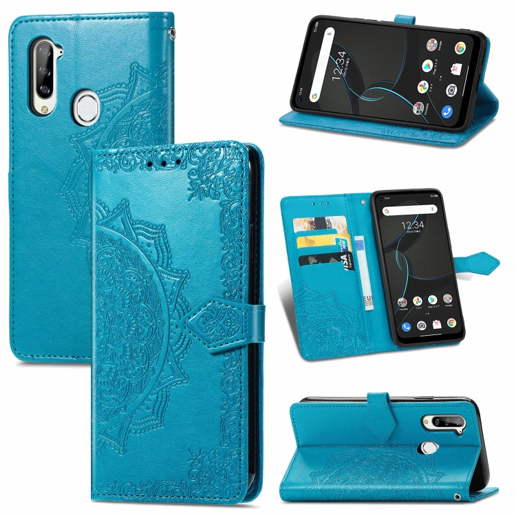 For ZTE Libero 5G Mandala Flower Embossed Horizontal Flip Leather Case with Bracket / Card Slot / Wallet / Lanyard