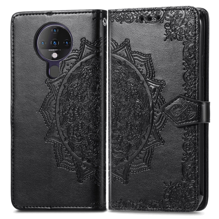For TECNO SPARK 6 Mandala Flower Embossed Horizontal Flip Leather Case with Bracket / Card Slot / Wallet / Lanyard