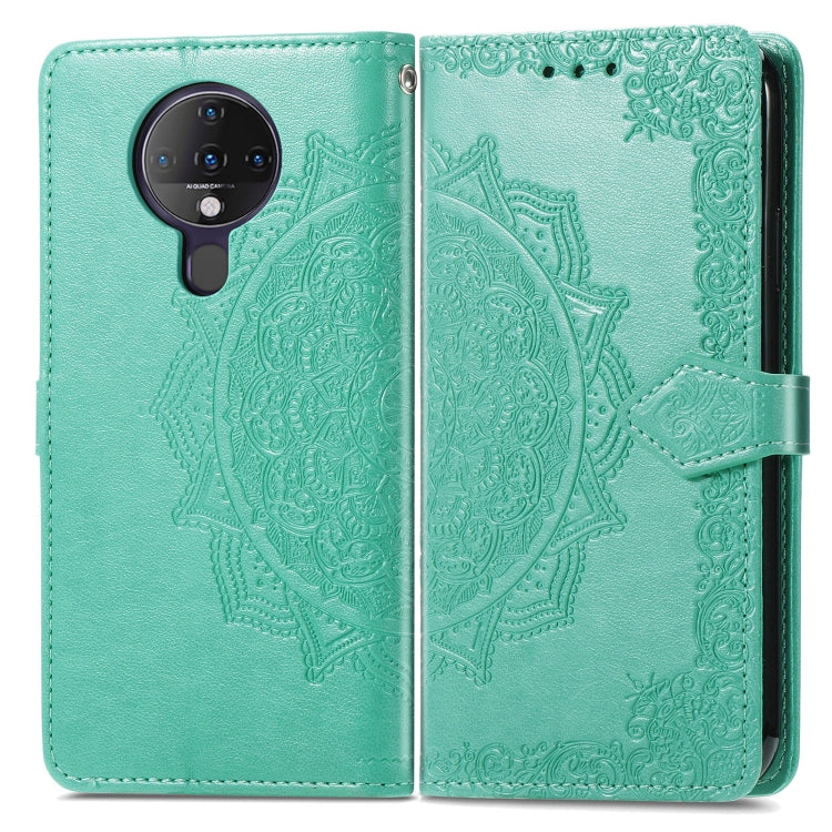 For TECNO SPARK 6 Mandala Flower Embossed Horizontal Flip Leather Case with Bracket / Card Slot / Wallet / Lanyard