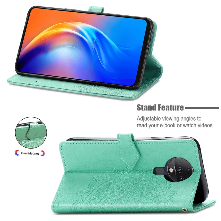 For TECNO SPARK 6 Mandala Flower Embossed Horizontal Flip Leather Case with Bracket / Card Slot / Wallet / Lanyard