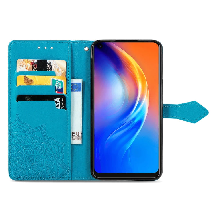 For TECNO SPARK 6 Mandala Flower Embossed Horizontal Flip Leather Case with Bracket / Card Slot / Wallet / Lanyard