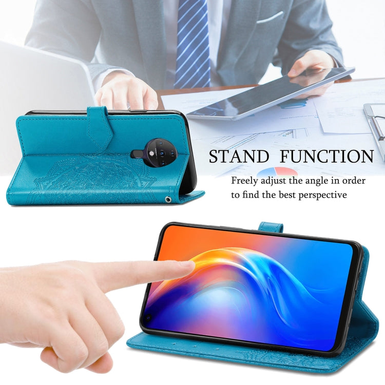 For TECNO SPARK 6 Mandala Flower Embossed Horizontal Flip Leather Case with Bracket / Card Slot / Wallet / Lanyard