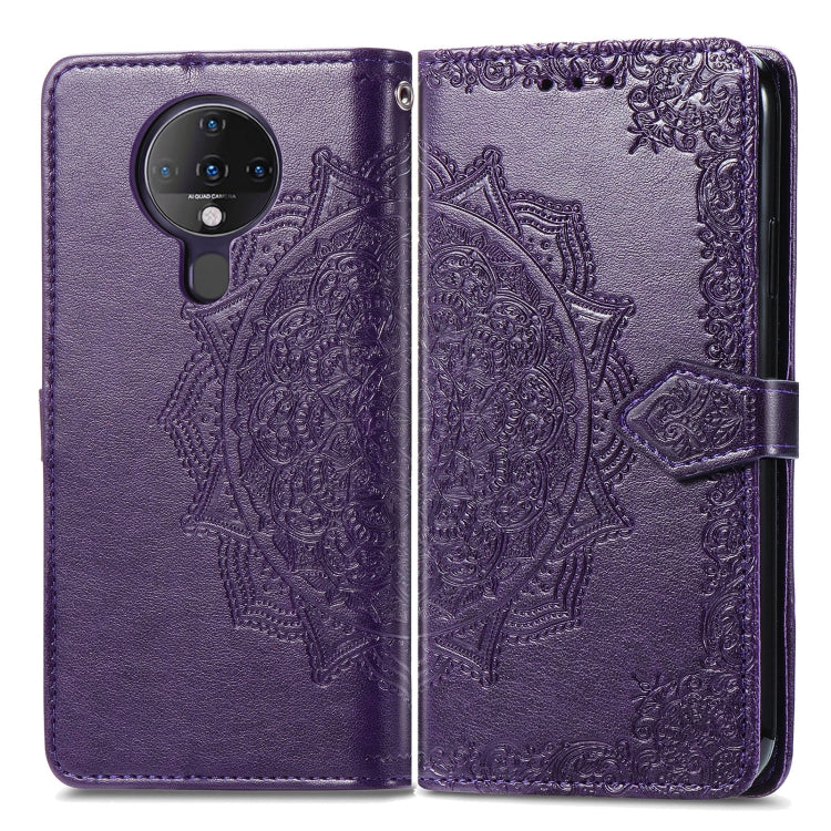 For TECNO SPARK 6 Mandala Flower Embossed Horizontal Flip Leather Case with Bracket / Card Slot / Wallet / Lanyard