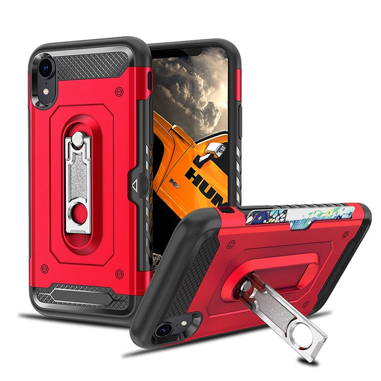 For iPhone XR Shockproof PC + TPU Case with Holder