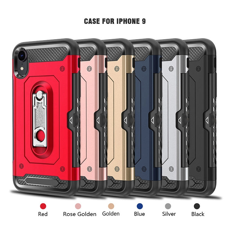 For iPhone XR Shockproof PC + TPU Case with Holder