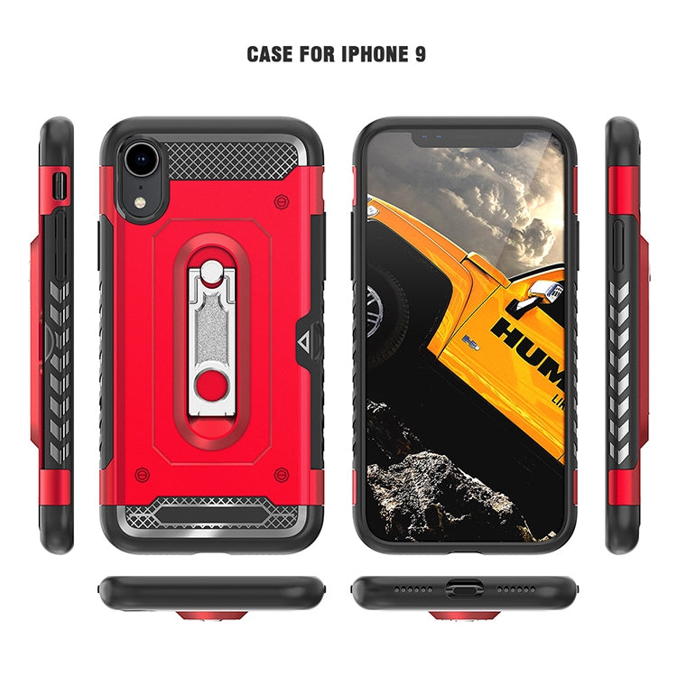 For iPhone XR Shockproof PC + TPU Case with Holder