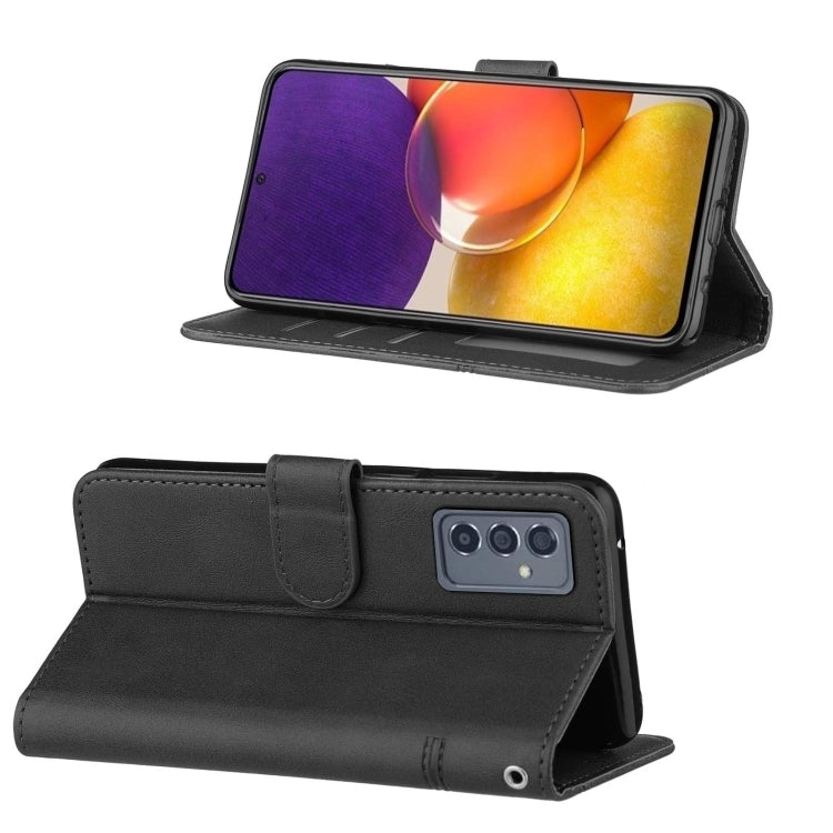 For Samsung Galaxy A82 5G Stitching Calf Pattern Buckle Card Wallet with Flip Phone Holster with Lanyard Bracket Function