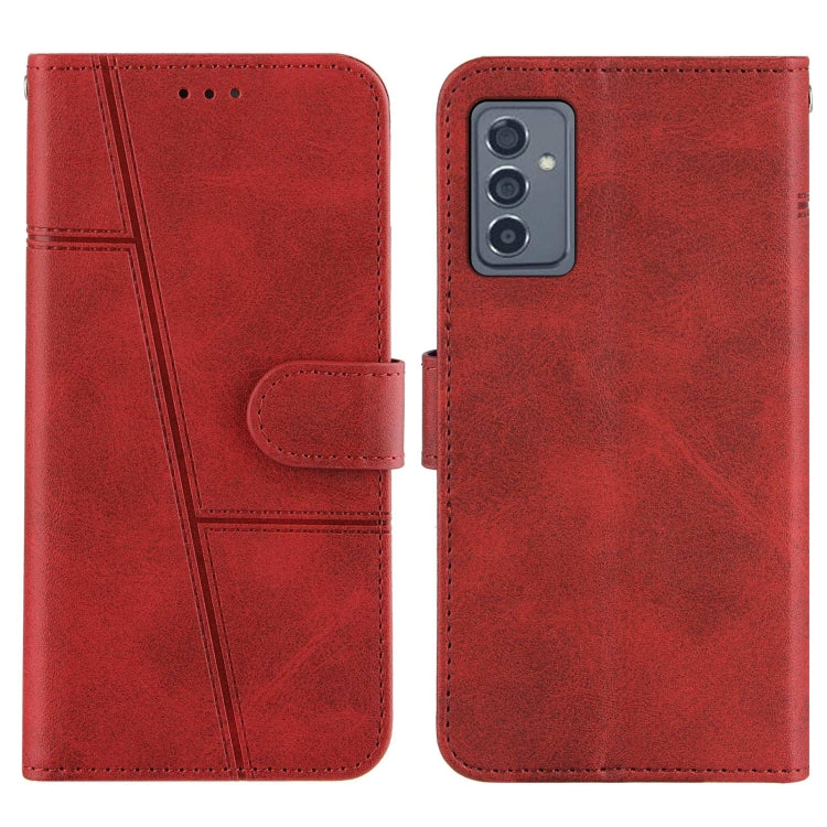 For Samsung Galaxy A82 5G Stitching Calf Pattern Buckle Card Wallet with Flip Phone Holster with Lanyard Bracket Function